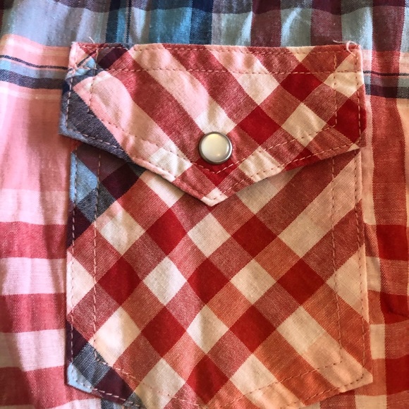 Wrangler Plaid Pearl Snap Western Shirt - Picture 3 of 6
